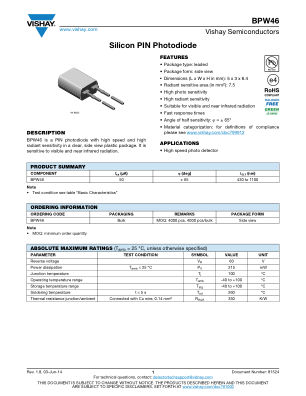 BPW46 datasheet cover page