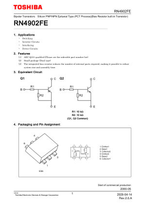 RN4902FE datasheet cover page
