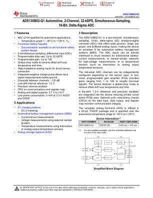 ADS130B02-Q1 datasheet cover page