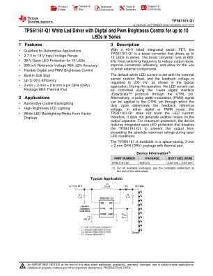 TPS61161-Q1 数据手册首页