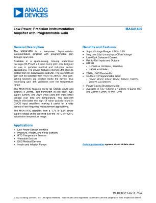 MAX41400 datasheet cover page