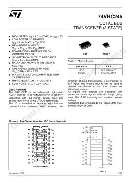 74VHC245 datasheet cover page