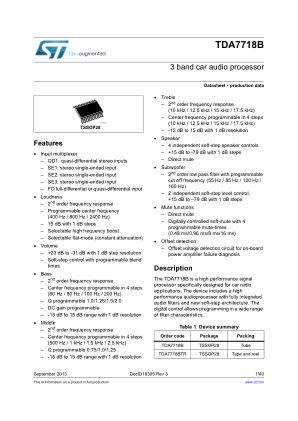 TDA7718B datasheet cover page