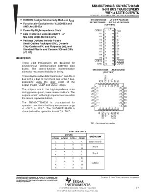 SN74BCT29863B datasheet cover page