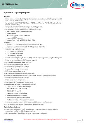 XDPE1B284B-0000 datasheet cover page