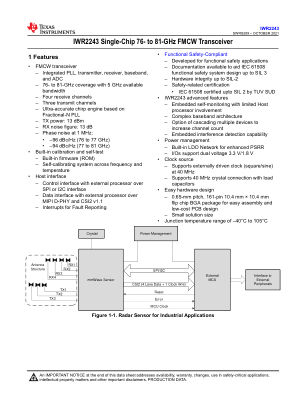 IWR2243 datasheet cover page