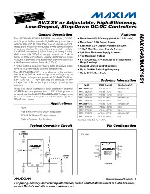 MAX1649-MAX1651 datasheet cover page