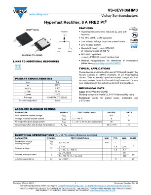 VS-8EVH06HM3 datasheet cover page