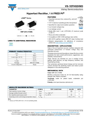 VS-1EFH02HM3 datasheet cover page