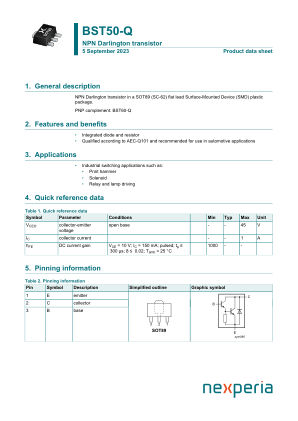 BST50-QX datasheet cover page