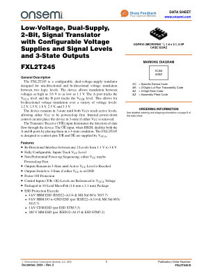 FXL2T245 datasheet cover page