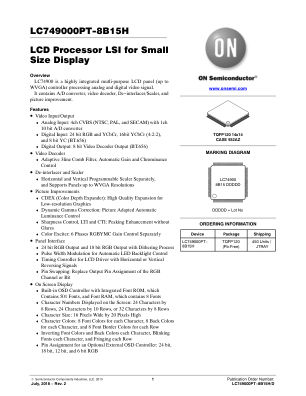 LC749000PT-8B15H datasheet cover page