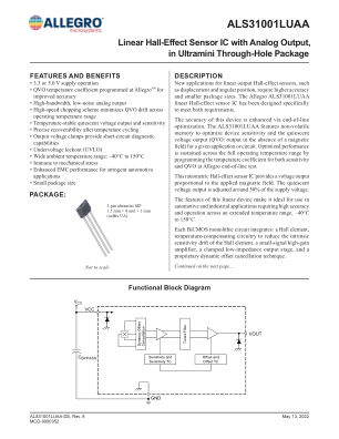ALS31001 datasheet cover page