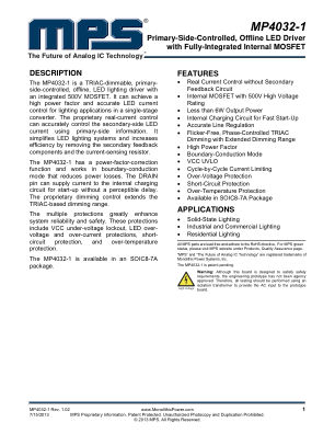 MP4032-1 datasheet cover page