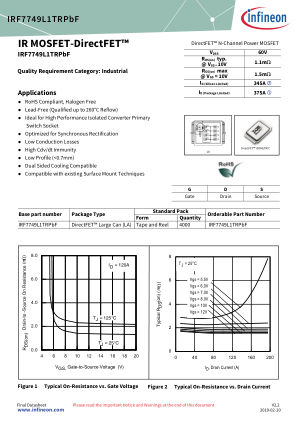 IRF7749L1 datasheet cover page