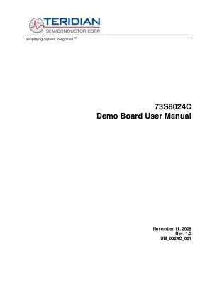 73S8024C-DB datasheet cover page