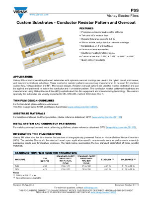 PSS datasheet cover page