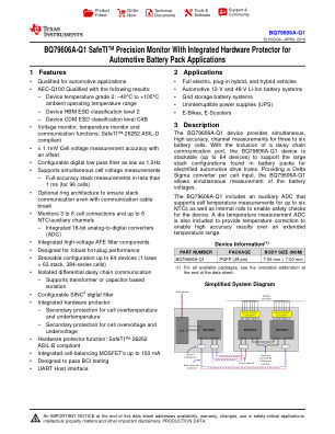 BQ79606A-Q1 datasheet cover page