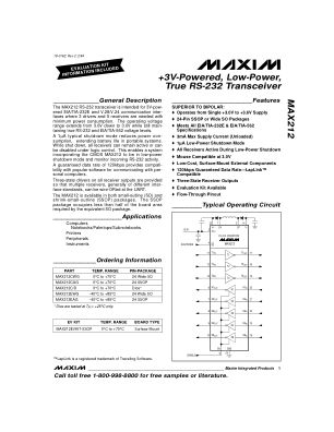 MAX212 数据手册首页