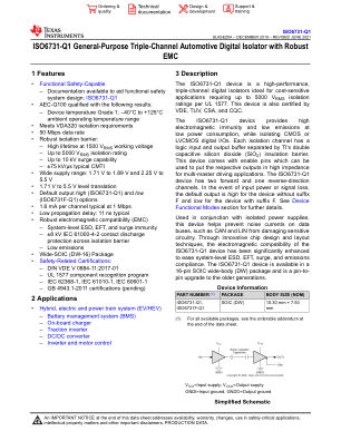ISO6731-Q1 数据手册首页