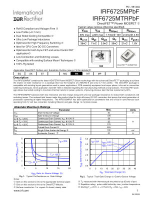 IRF6725M datasheet cover page