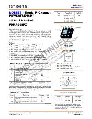 FDMA908PZ 数据手册首页