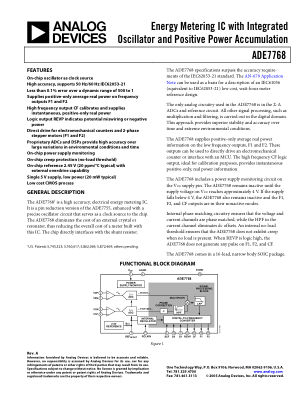 ADE7768 数据手册首页