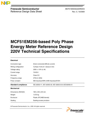 MCF51EM256220RDDS 数据手册首页
