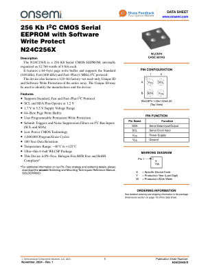 N24C256X datasheet cover page