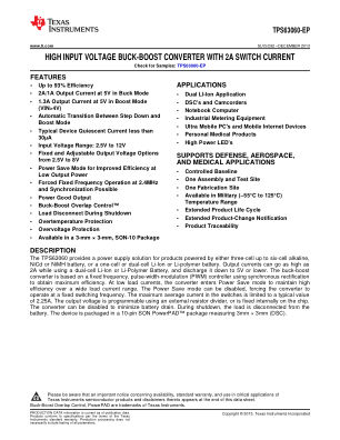 TPS63060-EP datasheet cover page
