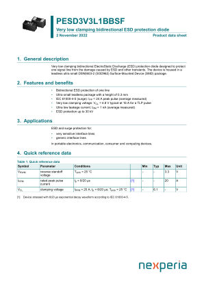 PESD3V3L1BBSFYL datasheet cover page