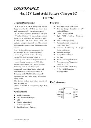 CN3768 datasheet cover page