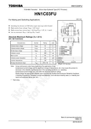 HN1C03FU datasheet cover page