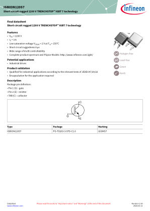 IGB03N120S7 datasheet cover page