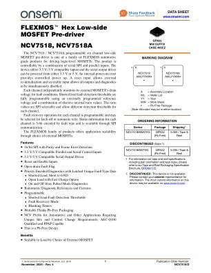 NCV7518 datasheet cover page