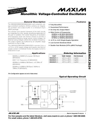 MAX2622-MAX2624 datasheet cover page