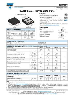 SIZ270DT 数据手册首页