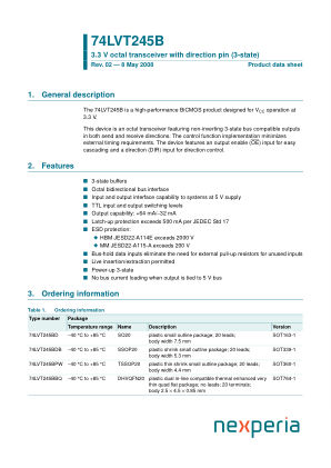 74LVT245BDB datasheet cover page