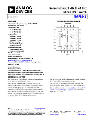 ADRF5043 数据手册首页