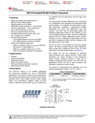 ISO1176 datasheet cover page