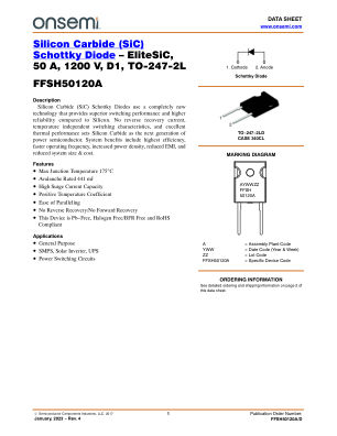 FFSH50120A datasheet cover page