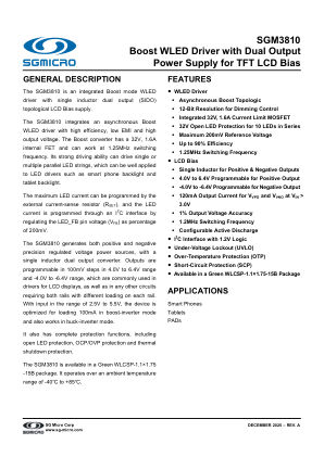 SGM3810 datasheet cover page