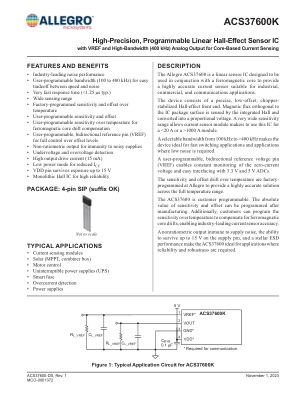 ACS37600K datasheet cover page