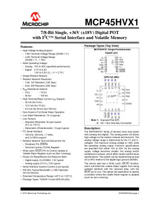 MCP45HV51-503E datasheet cover page