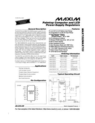 MAX722-MAX723 数据手册首页