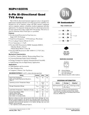 NUP4102XV6 数据手册首页