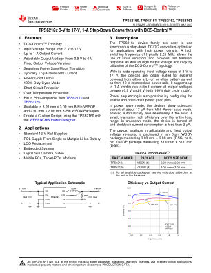TPS62163 datasheet cover page