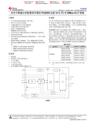 PCA9555 datasheet cover page