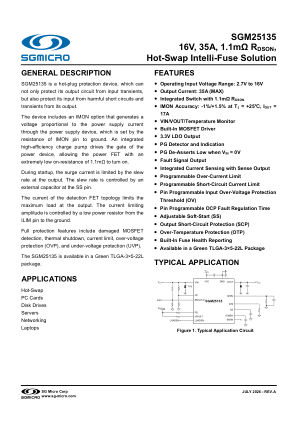 SGM25135 datasheet cover page