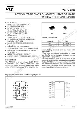 74LVX86 datasheet cover page